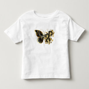 Gold Flower Butterfly with Black Orchid Toddler T-Shirt