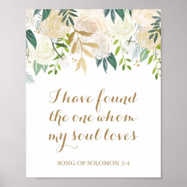 Gold Flower I Have Found the One My Soul Loves Poster (Front)