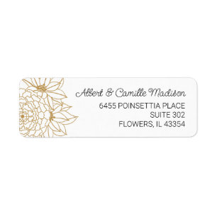 Gold Flower Return Address