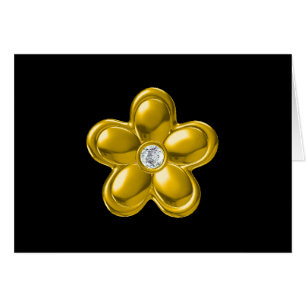 GOLD FLOWER WITH DIAMOND