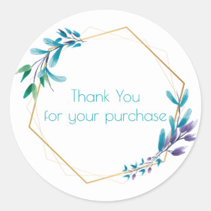 Thank You For Your Purchase Label Template - Thank You Card Templates ...
