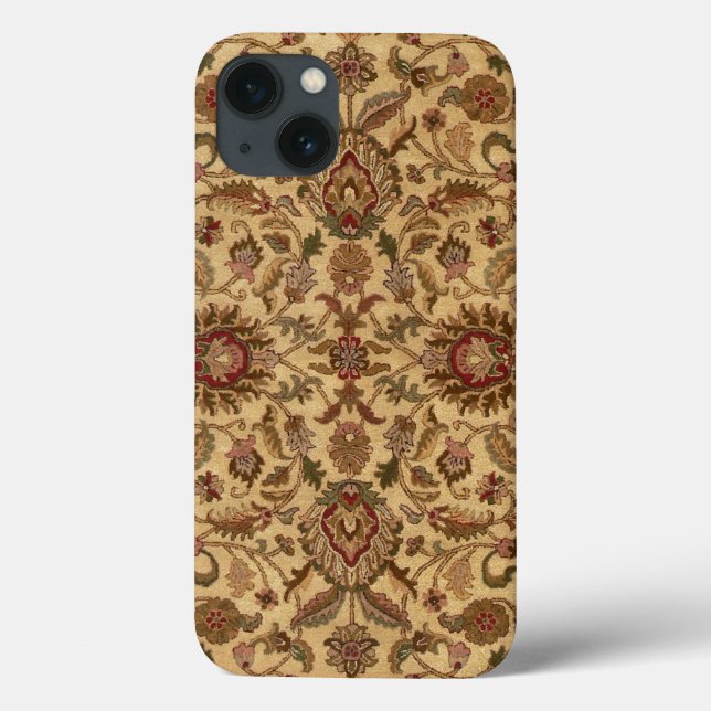 Gold Flowers Arabesque oriental tapastery Case-Mate iPhone Case (Back)