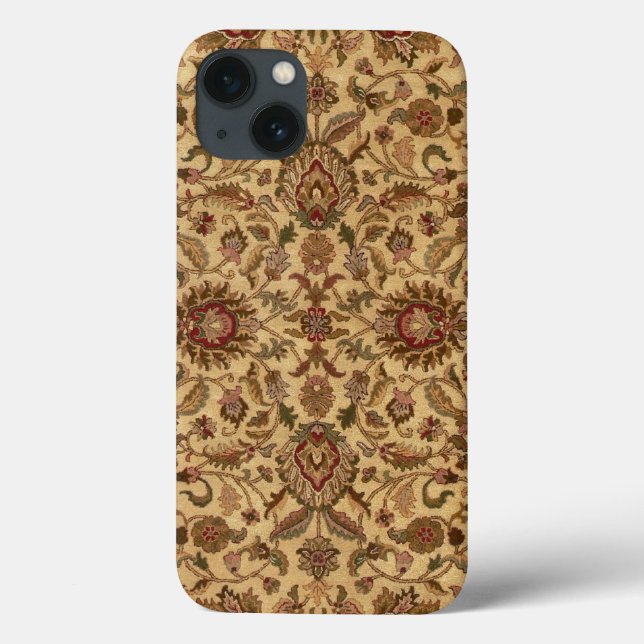 Gold Flowers Arabesque oriental tapastery Case-Mate iPhone Case (Back)