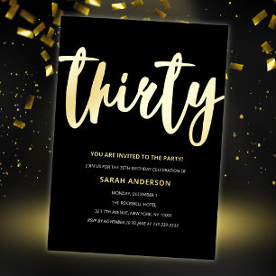 Gold Foil 30th Birthday Party 