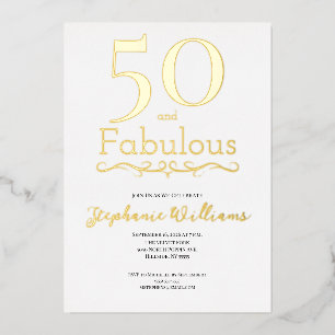 Gold Foil 50 and Fabulous 50th Birthday Party