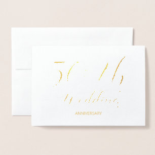 Gold Foil 50th Wedding Anniversary Invitation