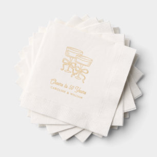 Gold Foil 50th Wedding Anniversary Party Napkins