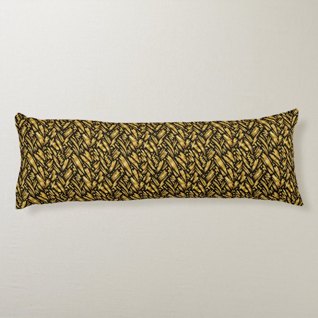 Gold Foil Abstract Pattern Body Cushion (Back)