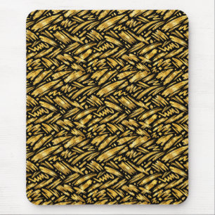 Gold Foil Abstract Pattern Mouse Mat