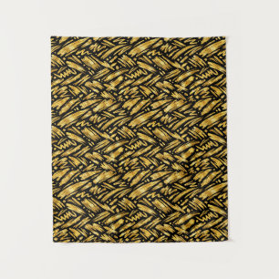 Gold Foil Abstract Pattern Tapestry