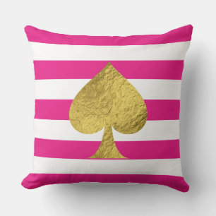 Gold Foil Ace of Spades Cushion