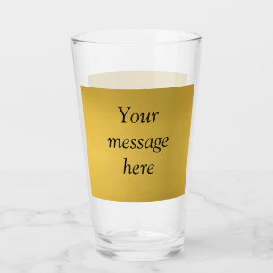 Gold foil add your custom message text hereglitter glass