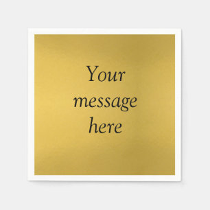 Gold foil add your custom message text hereglitter napkin