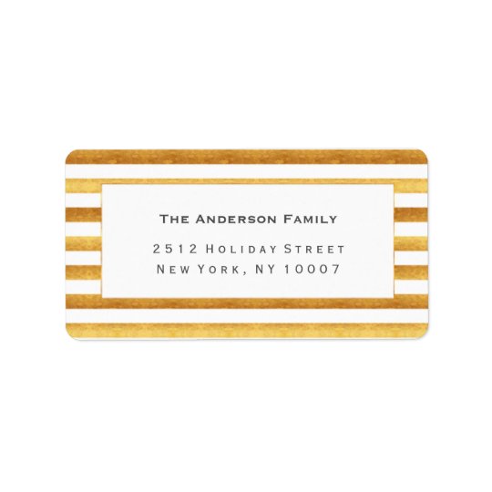 Gold foil address label