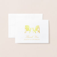Gold Foil Adirondack Beach Chairs | Wedding