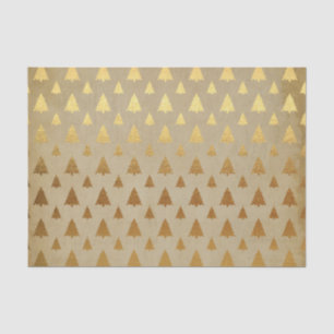 Gold Foil and Kraft Paper Rustic Christmas Tree