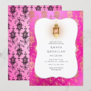 Gold Foil Arabian Bollywood Bridal Shower Invitation
