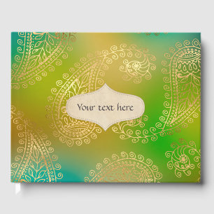 Gold Foil Arabian Guest Book