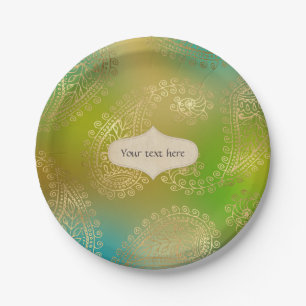 Gold Foil Arabian Paper Plate