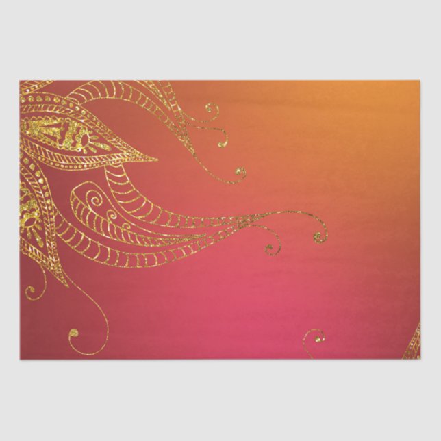 Gold Foil Arabian Tissue Paper (Front)