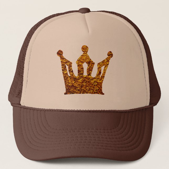 Gold Foil Art, Golden Crown Hat (Front)