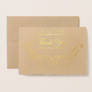 Gold Foil - Autumn Wedding Thank You Card