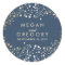Gold Foil Baby's Breath Navy Wedding