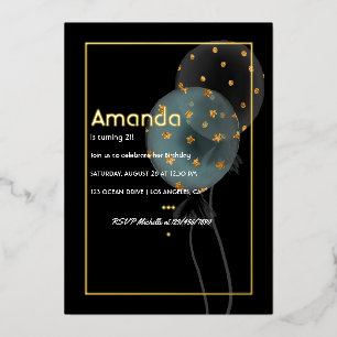 Gold Foil Balloon Birthday