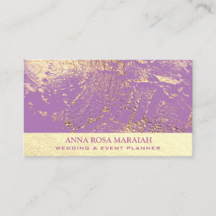 *~* Gold Foil Beauty Wedding Planner Elegant  Business Card