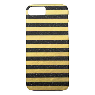 Gold Foil Black Stripes iPhone 7, Barely There iPhone 8/7 Case