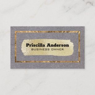 Gold Foil   Border   Fabric Business Card