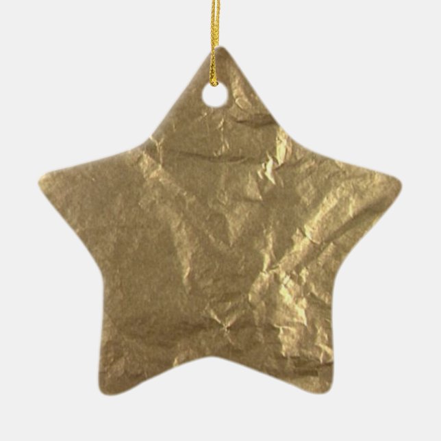 Gold Foil Ceramic Tree Decoration (Front)