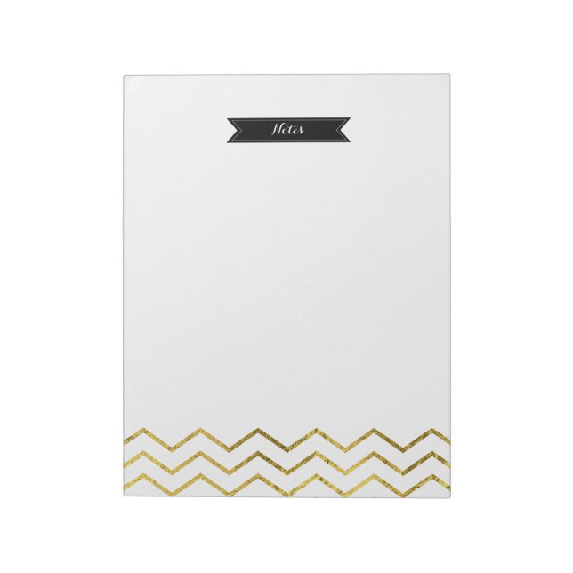 Gold Foil Chevron Notepad (Rotated)