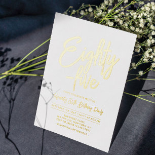 Gold Foil   Chic Eighty - five 85th Birthday Party