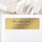 Gold Foil Chic Modern Return Address Label
