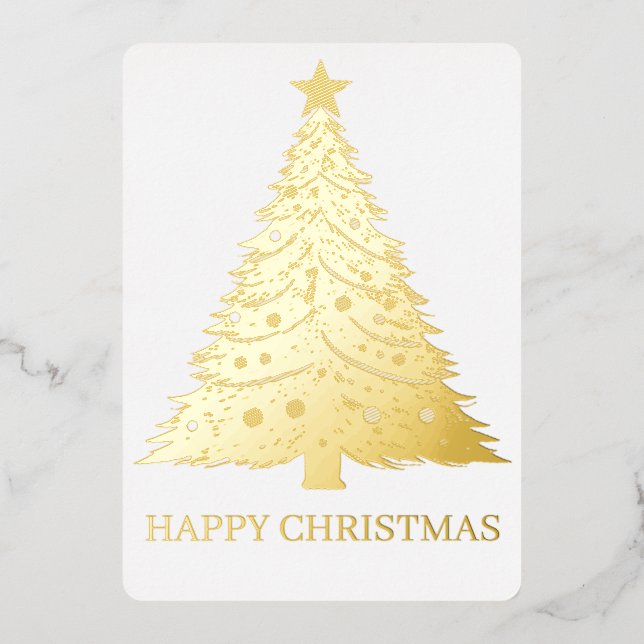 Gold Foil Christmas Card (Front)