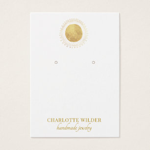 Gold Foil Circle Earring Display Card