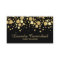 Gold Foil Confetti On Black Business Card