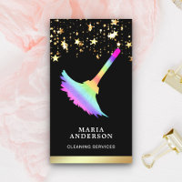 Gold Foil Confetti Rainbow Duster Cleaning Service