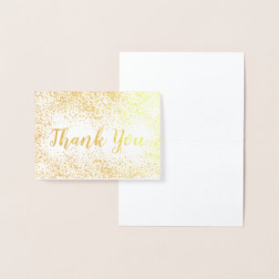 Gold Foil Confetti Thank You Foil Card