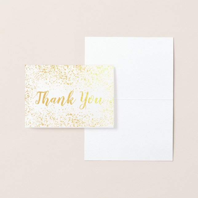 Gold Foil Confetti Thank You Foil Card (Display)