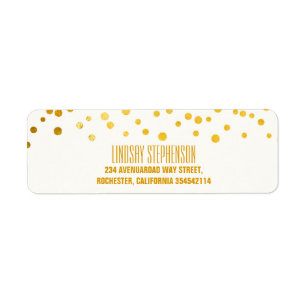 Gold Foil Confetti Wedding Return
