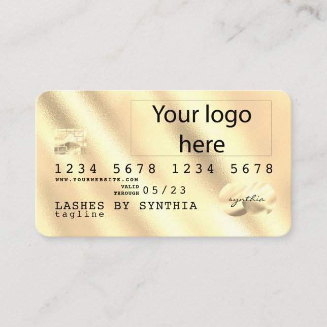 Gold foil Credit Card add your logo (Front)