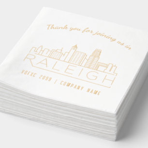 Gold Foil Custom Raleigh Corporate Event Napkins