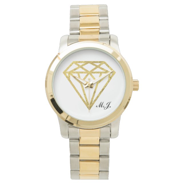 Gold Foil Diamond Watch (Front)