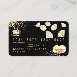 Gold Foil diamonds Credit Card add your logo