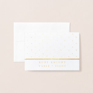 Gold Foil Dots and Name & Table No. Card