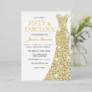 Gold Foil Dress Golden Pressed 50th Birthday Party
