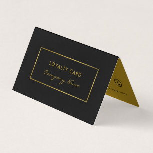 Gold Foil Effect Double Loyalty Business Card