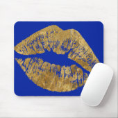 Gold Foil Effect Kiss Mouse Pad (With Mouse)